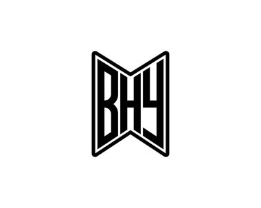 BHY Logo tasarım vektör şablonu. BHY