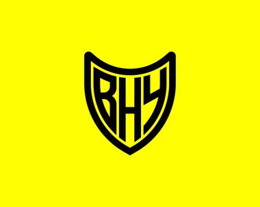 BHY Logo tasarım vektör şablonu. BHY