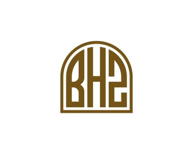 BHZ logo tasarım vektör şablonu. BHZ