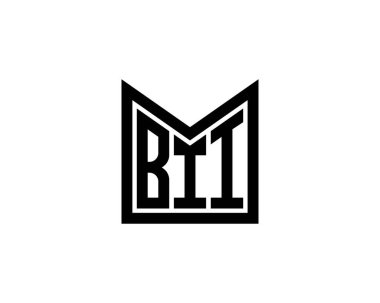 BII Logo tasarım vektör şablonu. BII