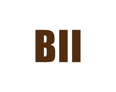 BII Logo tasarım vektör şablonu. BII