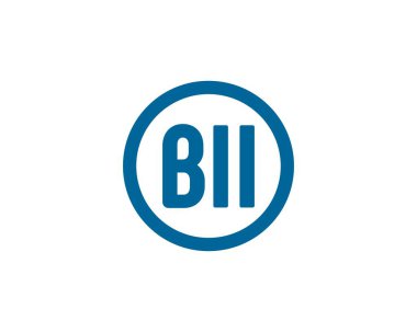 BII Logo tasarım vektör şablonu. BII