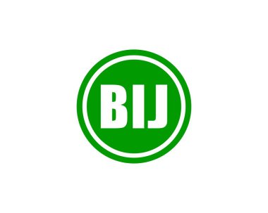 BIJ logo tasarım vektör şablonu. BIJ