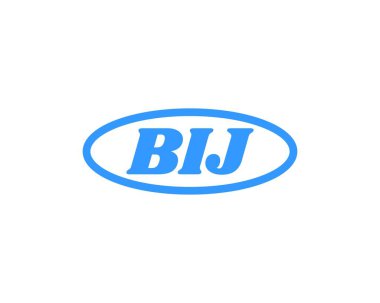BIJ logo tasarım vektör şablonu. BIJ