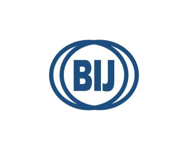 BIJ logo tasarım vektör şablonu. BIJ