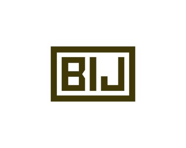 BIJ logo tasarım vektör şablonu. BIJ