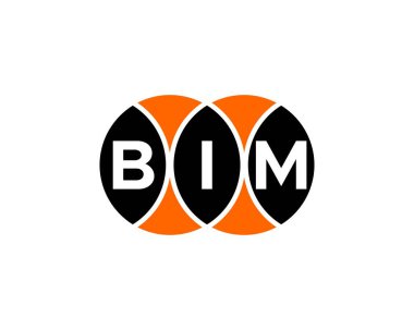 BIM logo tasarım vektör şablonu. BIM