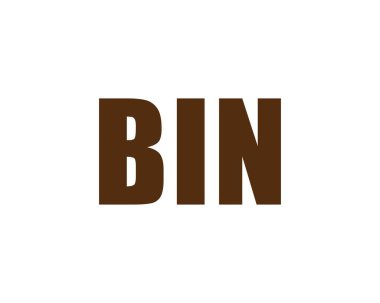 BIN logo tasarım vektör şablonu. BIN