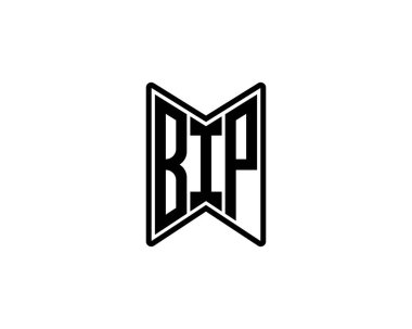 BIP logo tasarım vektör şablonu. BIP