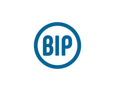 BIP logo tasarım vektör şablonu. BIP