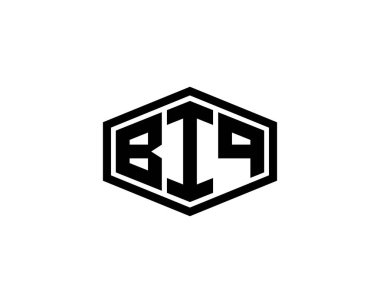 BIQ logo tasarım vektör şablonu. BIQ
