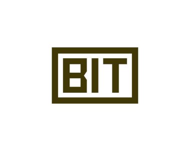 BIT logo tasarım vektör şablonu. Isırık