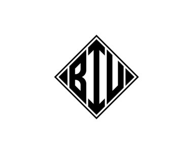 BIU logo tasarım vektör şablonu. BIU