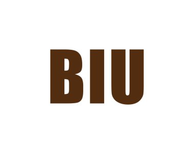 BIU logo tasarım vektör şablonu. BIU