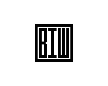 BIW logo tasarım vektör şablonu. BIW