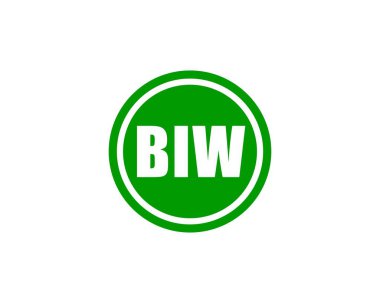 BIW logo tasarım vektör şablonu. BIW