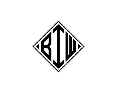 BIW logo tasarım vektör şablonu. BIW