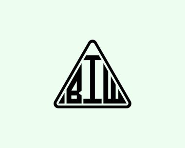 BIW logo tasarım vektör şablonu. BIW