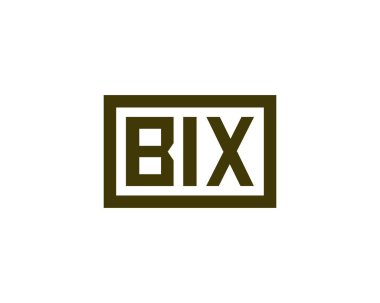 BIX logo tasarım vektör şablonu. BIX