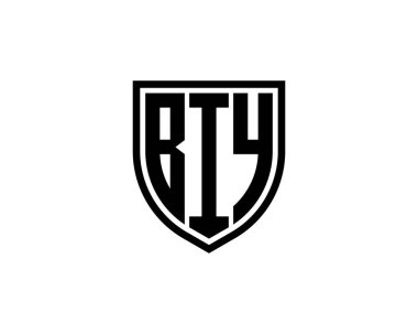 BIY Logo tasarım vektör şablonu. BIY