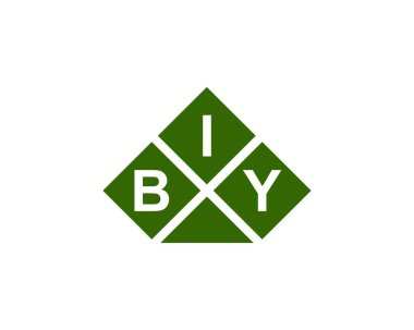 BIY Logo tasarım vektör şablonu. BIY