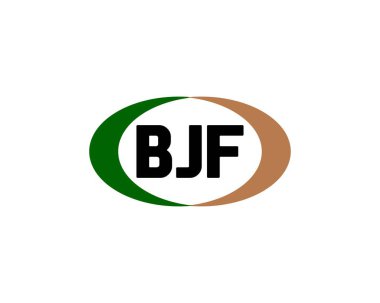 BJF logo tasarım vektör şablonu. BJF