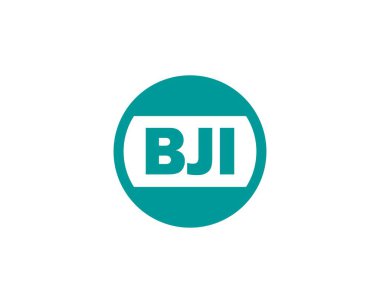 BJI logo tasarım vektör şablonu. BJI