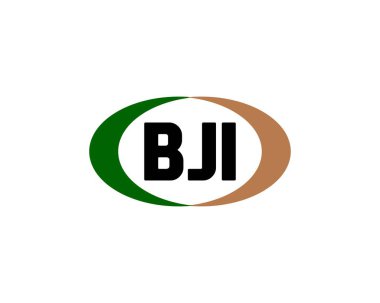 BJI logo tasarım vektör şablonu. BJI