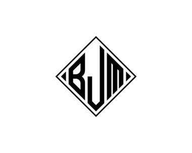 BJM logo tasarım vektör şablonu. BJM