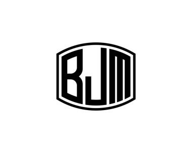BJM logo tasarım vektör şablonu. BJM