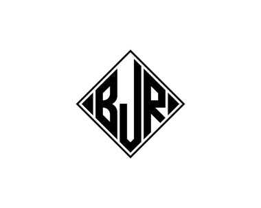 BJR logo tasarım vektör şablonu. BJR