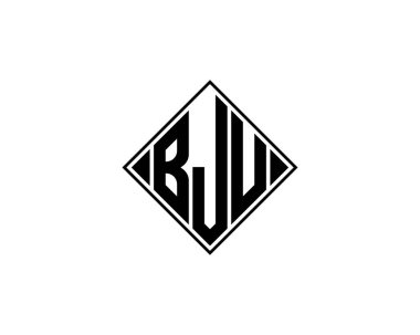 BJU Logo tasarım vektör şablonu. BJU
