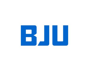 BJU Logo tasarım vektör şablonu. BJU