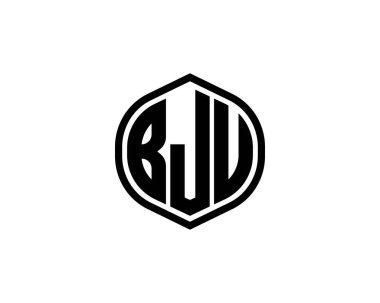 BJU Logo tasarım vektör şablonu. BJU