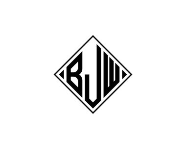 BJW logo tasarım vektör şablonu. BJW