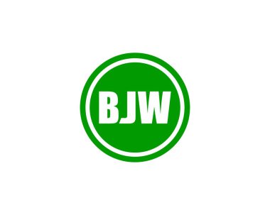 BJW logo tasarım vektör şablonu. BJW