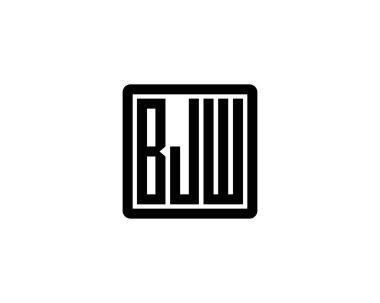 BJW logo tasarım vektör şablonu. BJW