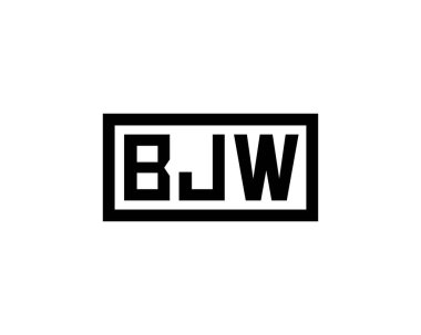 BJW logo tasarım vektör şablonu. BJW