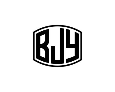 BJY logo tasarım vektör şablonu. BJY
