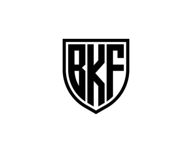 BKF Logo tasarım vektör şablonu. BKF