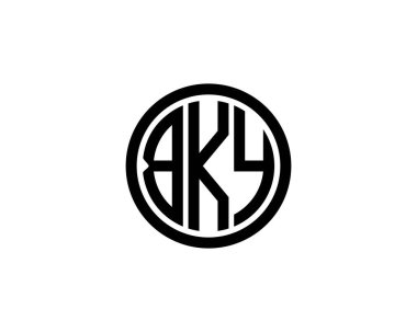 BKY Logo tasarım vektör şablonu. BKY