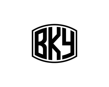 BKY Logo tasarım vektör şablonu. BKY