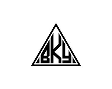 BKY Logo tasarım vektör şablonu. BKY