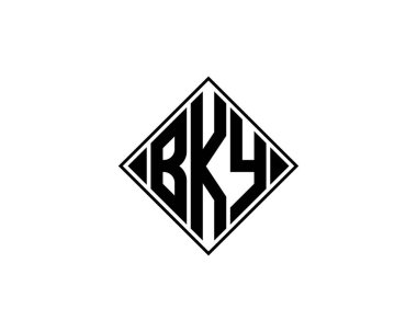 BKY Logo tasarım vektör şablonu. BKY