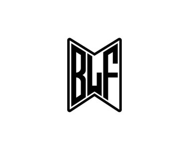 BLF logo tasarım vektör şablonu. BLF