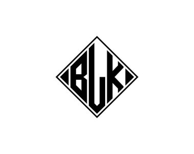 BLK logo tasarım vektör şablonu. BLK
