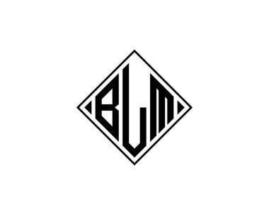 BLM logo tasarım vektör şablonu. BLM