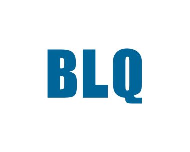 BLQ logo tasarım vektör şablonu. BLQ