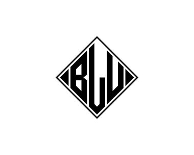 BLU logo tasarım vektör şablonu. BLU