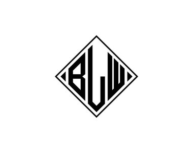 BLW logo tasarım vektör şablonu. BLW